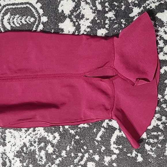 Prettylittlething Maroon Wine mermaid peplum Bandage Cocktail party dress - Picture 8 of 8